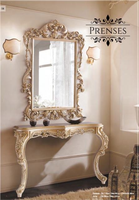 Классическая консоль с зеркалом Принцесса