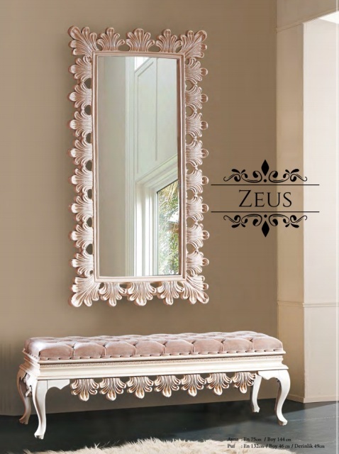 Большое прямоугольное зеркало с пуфом Зеус Большое прямоугольное зеркало с пуфом Зеус