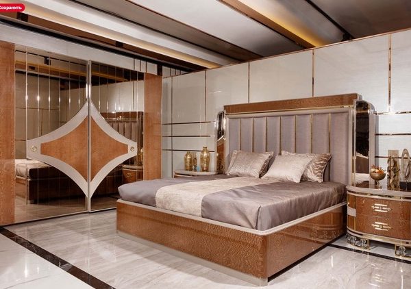 Коричневая спальня Мессина в стиле модерн