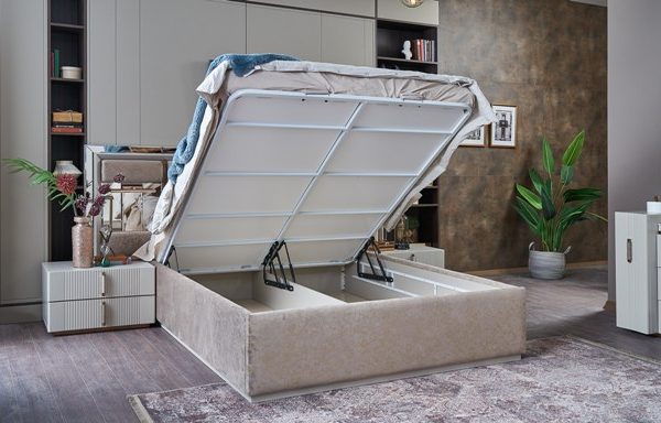 Крем - мягкая кровать с подъемным механизмом