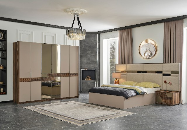 Кремовая мебель для спальни Лого,NEW
