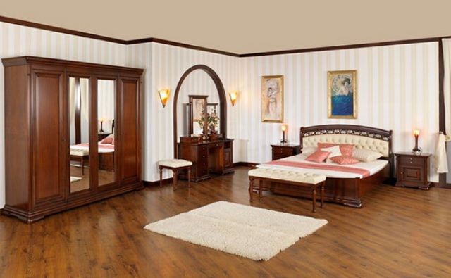 Румынская спальня Элеганс, темный орех