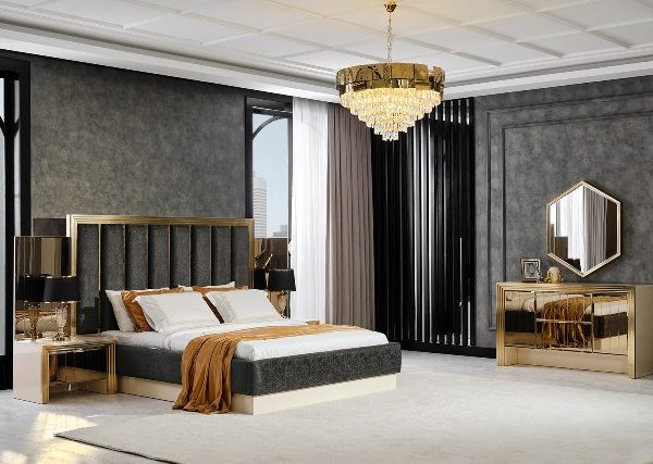 Золотая мебель для спальни Мидас, NEW