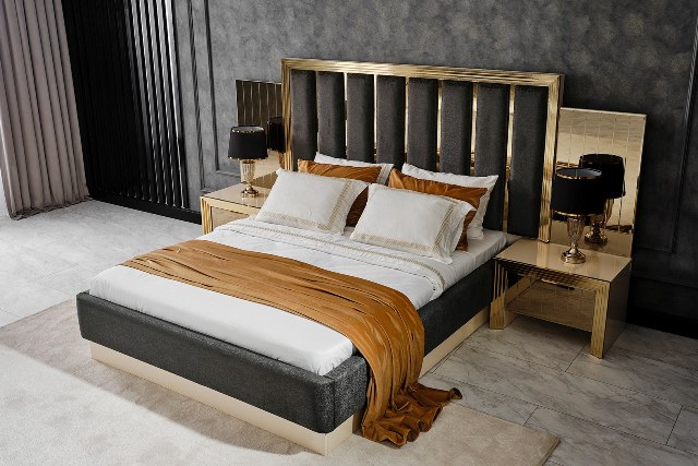 Золотая мебель для спальни Мидас, NEW