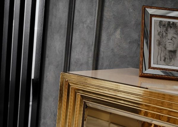 Золотой зеркальный комод Мидас, NEW