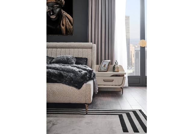 Светлая мебель для спальни Бугатти, NEW