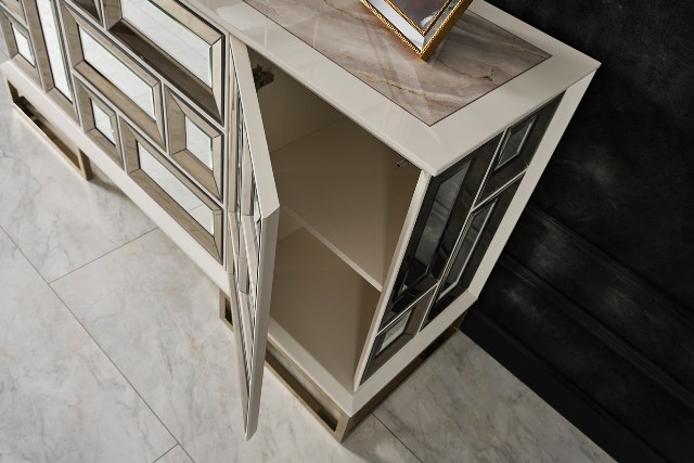 Золотой зеркальный комод Сириус, New