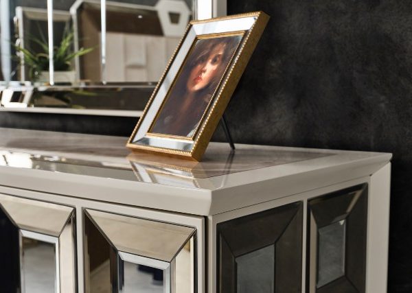 Золотой зеркальный комод Сириус, New