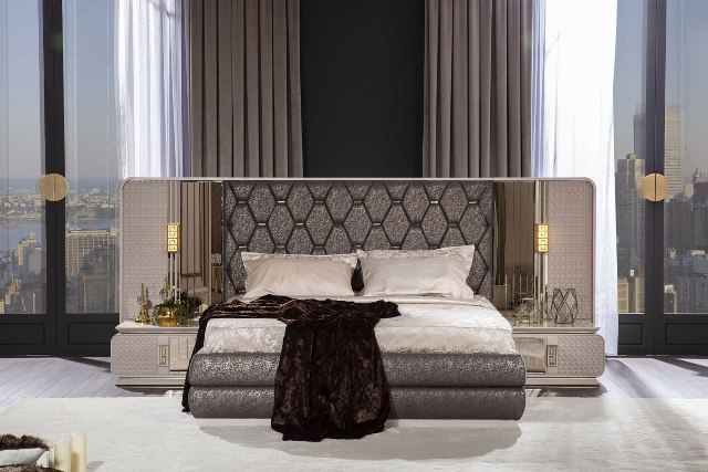 Мягкая турецкая кровать Альмира, New