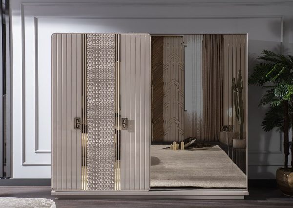 Современный шкаф с зеркалом Альмира, NEW