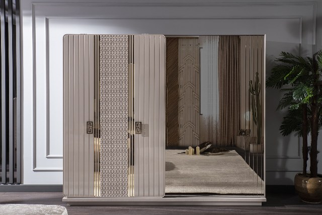 Современный шкаф с зеркалом Альмира, NEW