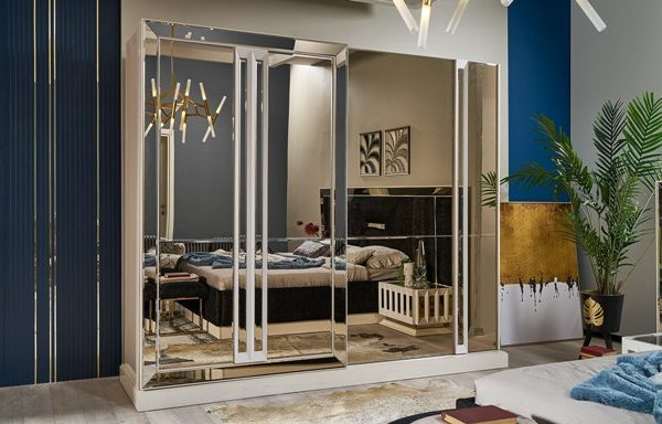 Зеркальный большой шкаф Диамант, ИДОЛ