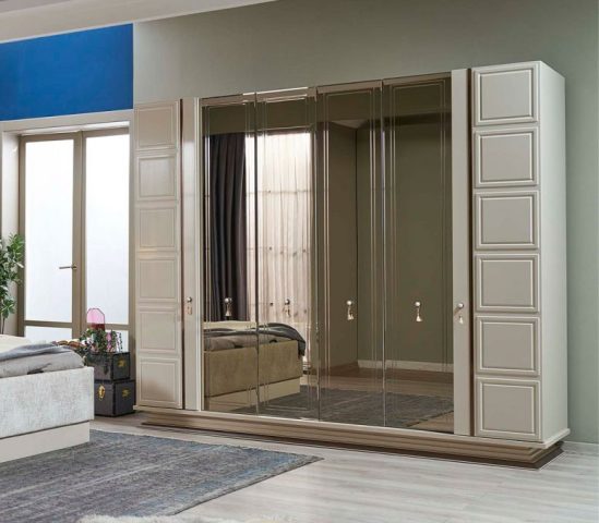 Бежева шафа з дзеркалами Фелікс, Ідол