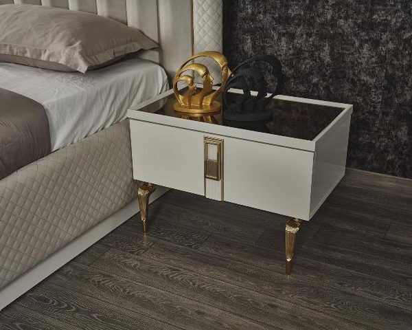 Белая современная тумбочка Дуру, ONS