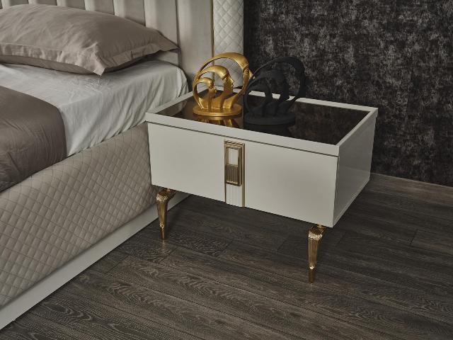 Белая современная тумбочка Дуру, ONS