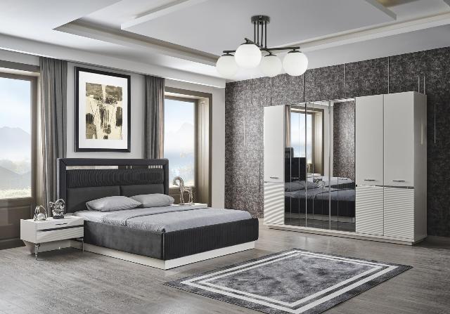 Белая спальня в стиле модерн Лена, ONS Белая спальня в стиле модерн Лена, ONS