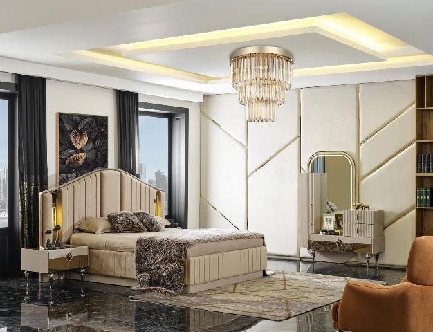 Бежевая спальня Гера в стиле АРТ-Деко, ONS