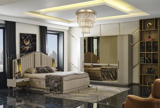 Бежевая спальня Гера в стиле АРТ-Деко, ONS