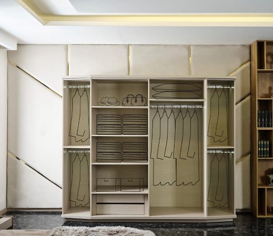 Бежевая спальня Гера в стиле АРТ-Деко, ONS