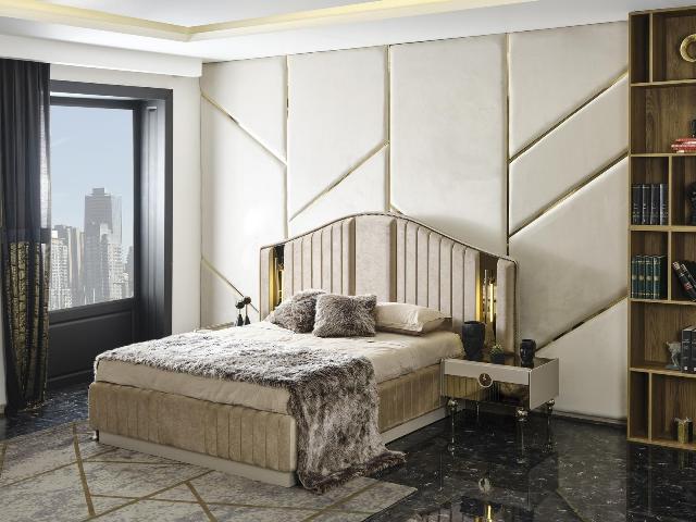 Бежевая спальня Гера в стиле АРТ-Деко, ONS