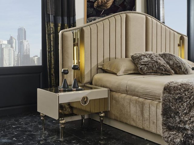 Бежевая спальня Гера в стиле АРТ-Деко, ONS