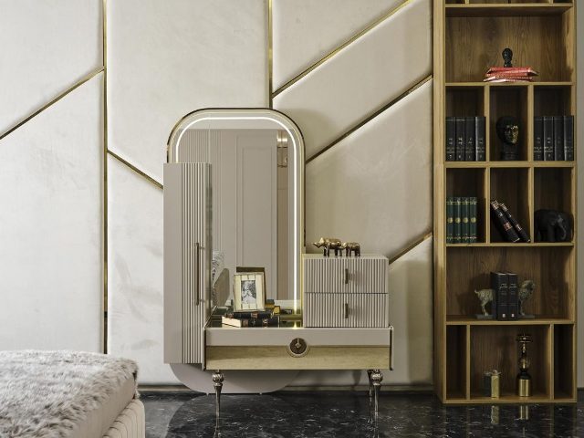 Бежевая спальня Гера в стиле АРТ-Деко, ONS