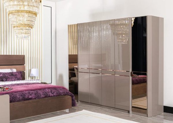 Шестидверный шкаф мокко Стокгольм, CEL