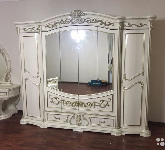 Белая спальня в стиле барокко Флоренция Белая спальня в стиле барокко Флоренция