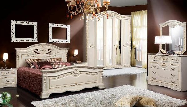 Белая классическая спальня Сорено