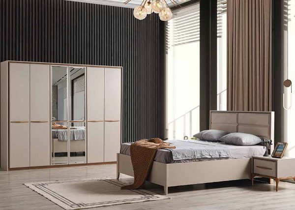 Бежевый комплект мебели для спальни Кумсал