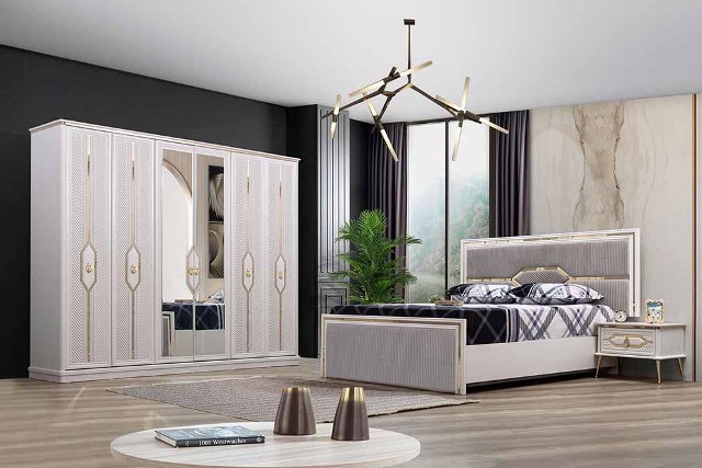 Белый спальный гарнитур Люден, Турция