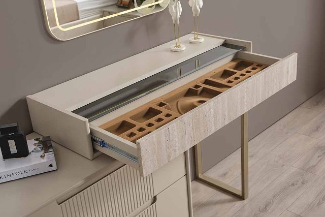 Кремовая современная мебель для спальни Орландо