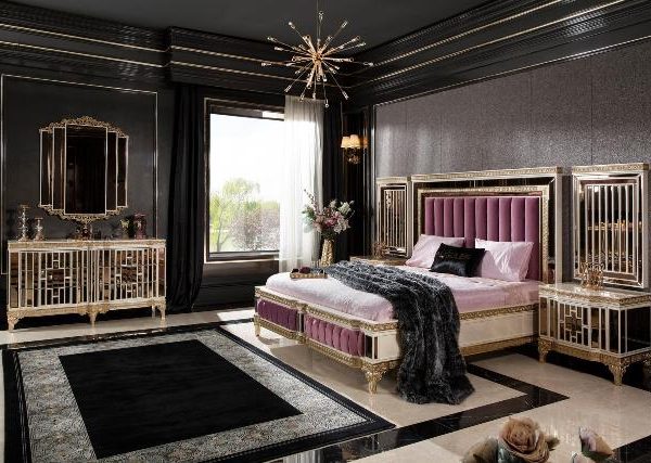 Белая спальня в золоте Аматис, ALIG