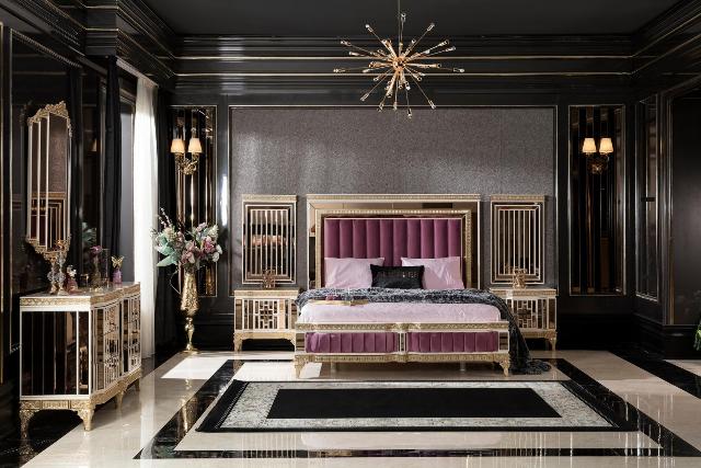 Белая спальня в золоте Аматис, ALIG