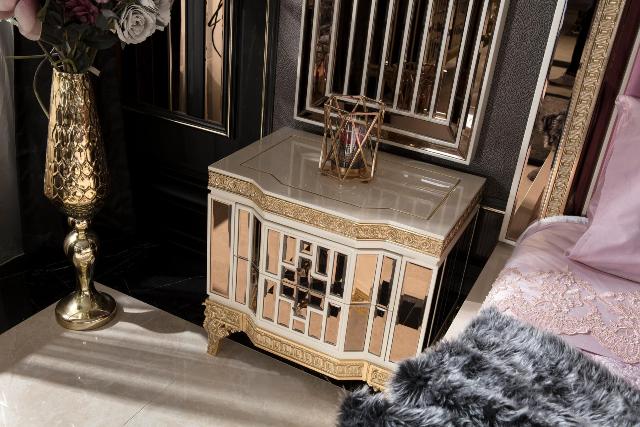 Белая спальня в золоте Аматис, ALIG