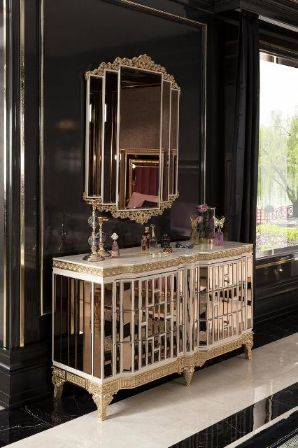 Белая спальня в золоте Аматис, ALIG