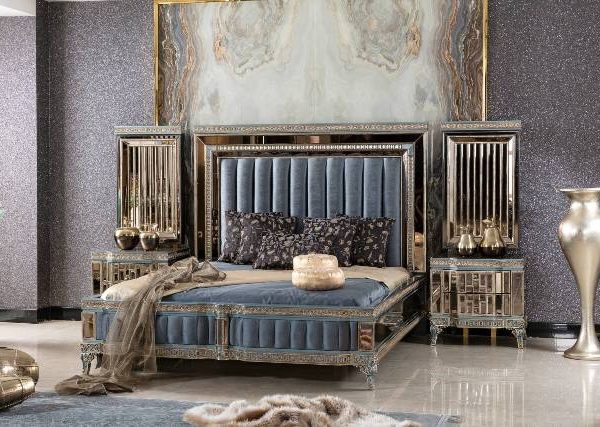 Синий спальный гарнитур Аматис, ALIG