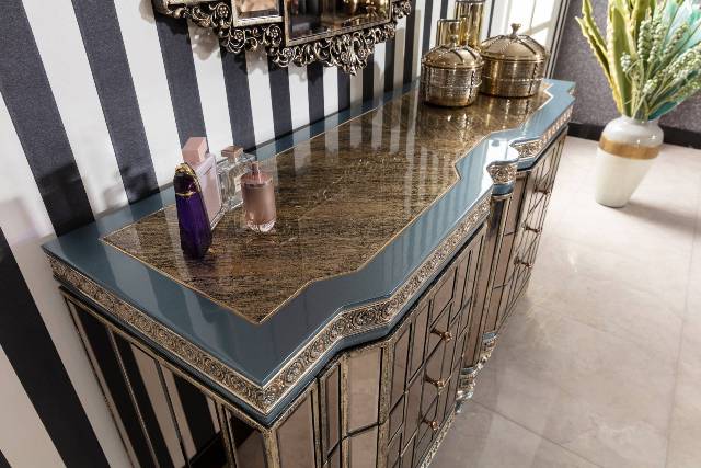 Синий спальный гарнитур Аматис, ALIG Синий спальный гарнитур Аматис, ALIG