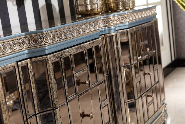 Синий спальный гарнитур Аматис, ALIG Синий спальный гарнитур Аматис, ALIG