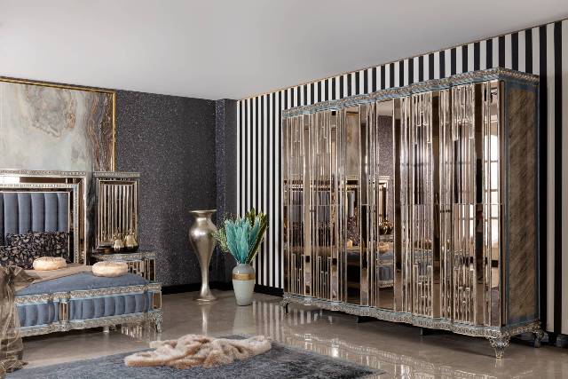 Синий спальный гарнитур Аматис, ALIG Синий спальный гарнитур Аматис, ALIG