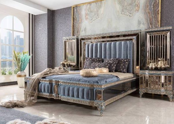 Синий спальный гарнитур Аматис, ALIG