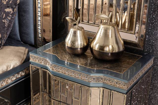 Синий спальный гарнитур Аматис, ALIG Синий спальный гарнитур Аматис, ALIG