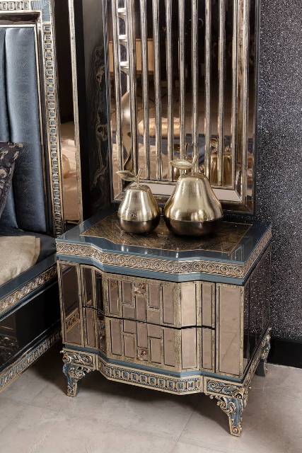 Синий спальный гарнитур Аматис, ALIG Синий спальный гарнитур Аматис, ALIG