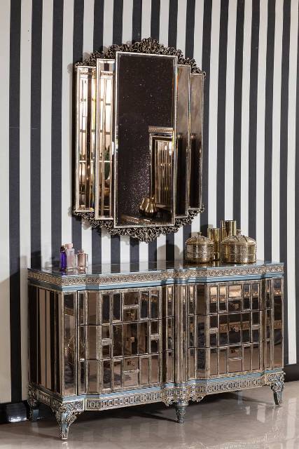 Синий спальный гарнитур Аматис, ALIG Синий спальный гарнитур Аматис, ALIG