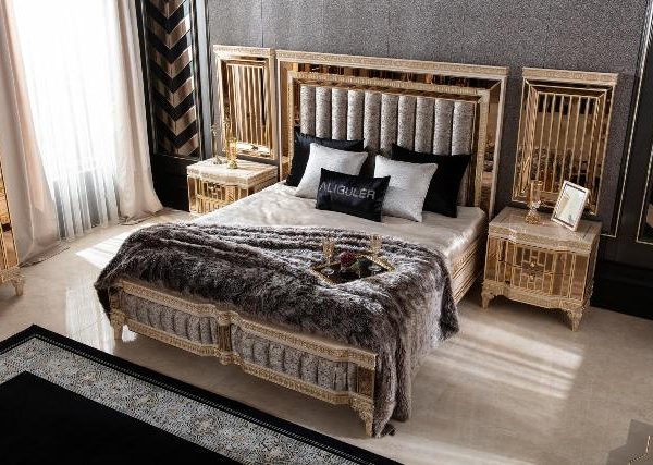 Бежевая спальня с золотом Аматис, ALIG