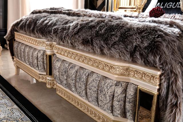 Бежевая спальня с золотом Аматис, ALIG