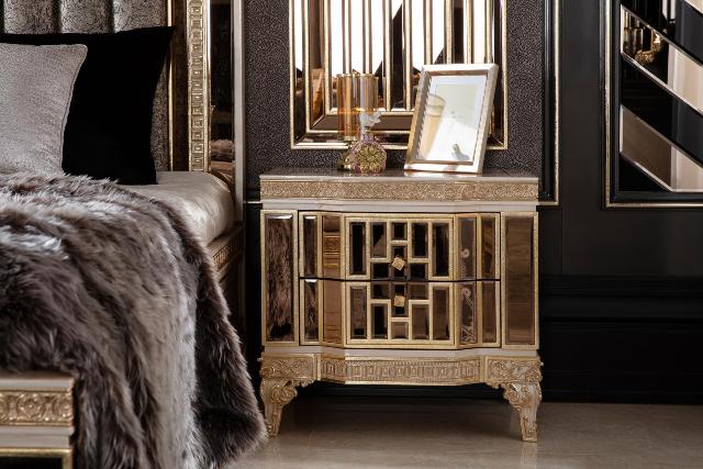 Бежевая спальня с золотом Аматис, ALIG