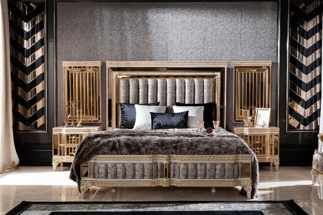 Бежевая спальня с золотом Аматис, ALIG