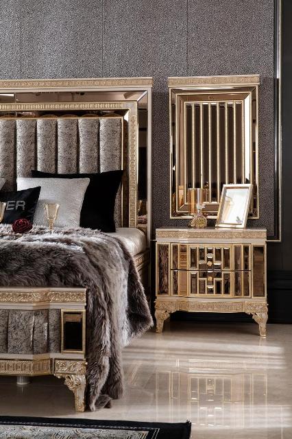 Бежевая спальня с золотом Аматис, ALIG