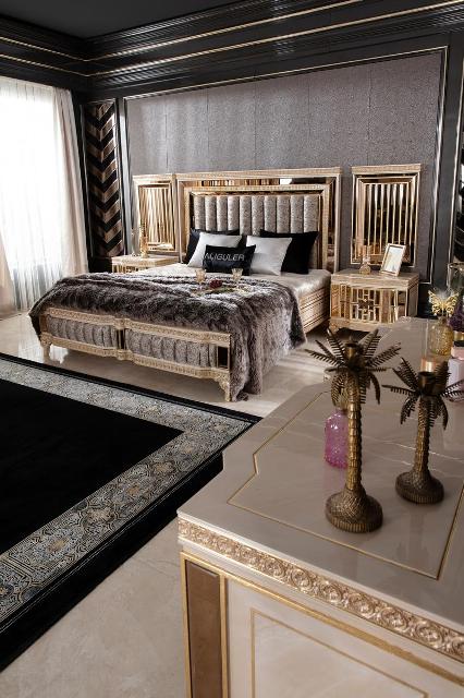 Бежевая спальня с золотом Аматис, ALIG